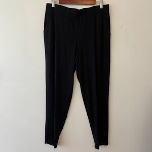 Eileen Fisher Black Pull On Pants Womens Medium Viscose Lycra